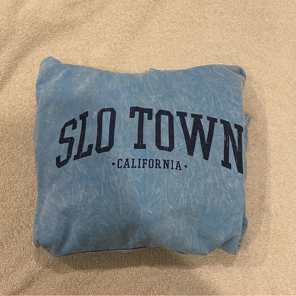 SLO Town Blue Washed Hoodie